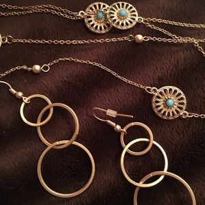 Haystacks necklace and earrings